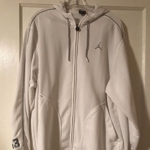 Jordans white sweatsuit large